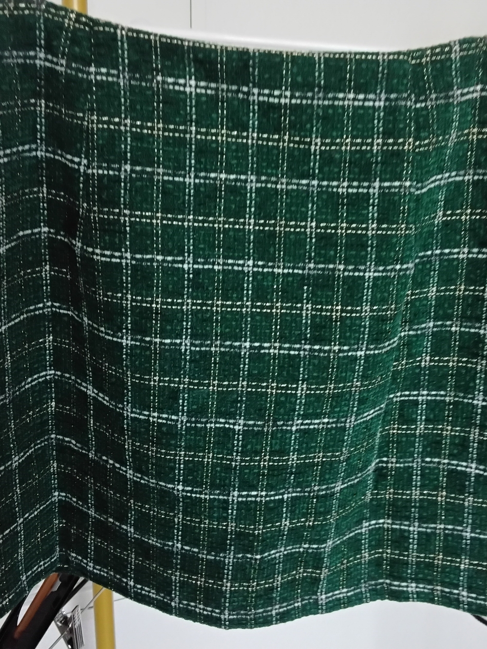 Fate Dark Green Plaid Tweed Double-Breasted Jacket - Picture 3 of 3